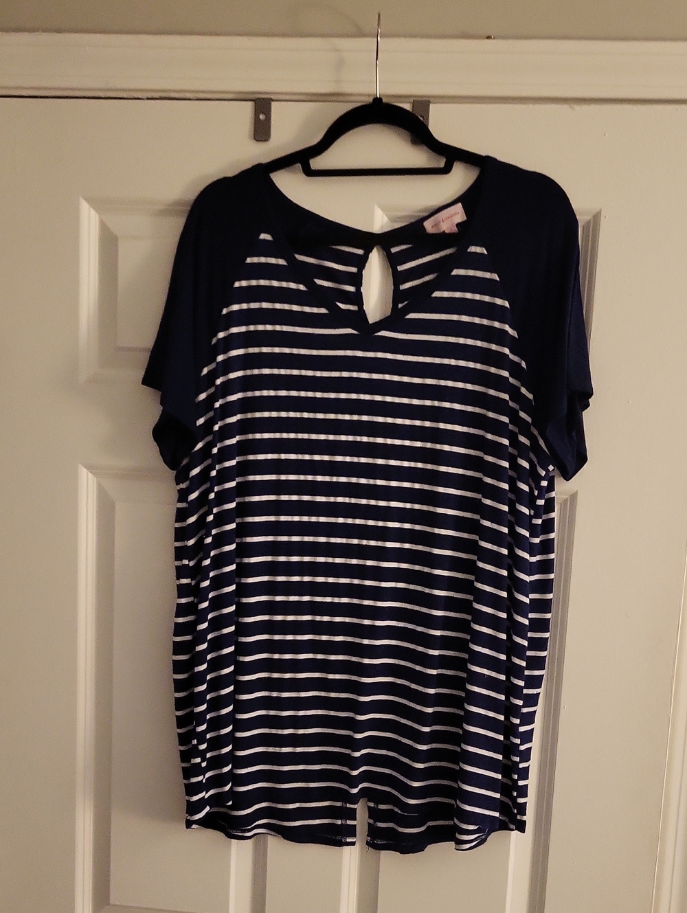 Molly & Isadora Navy and White Striped Top